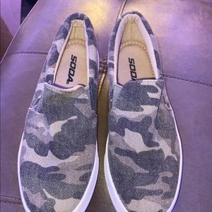 camo soda slipons